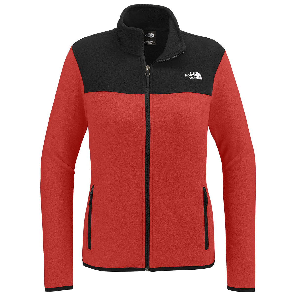 The North Face Women's Rage Red/TNF Black Glacier Full-Zip Fleece Jacket