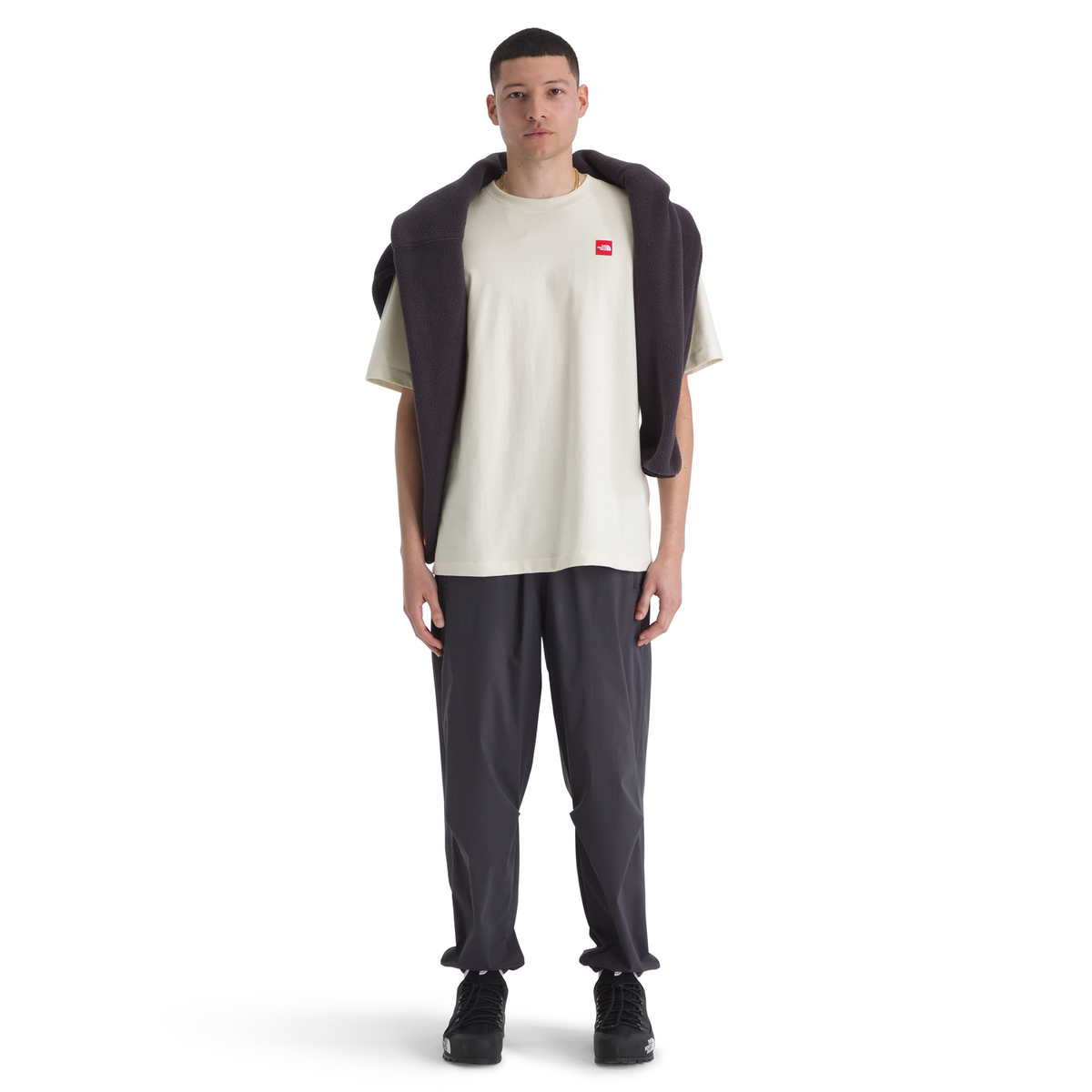 The North Face Men's Red Box Short-Sleeve T-Shirt in White Dune